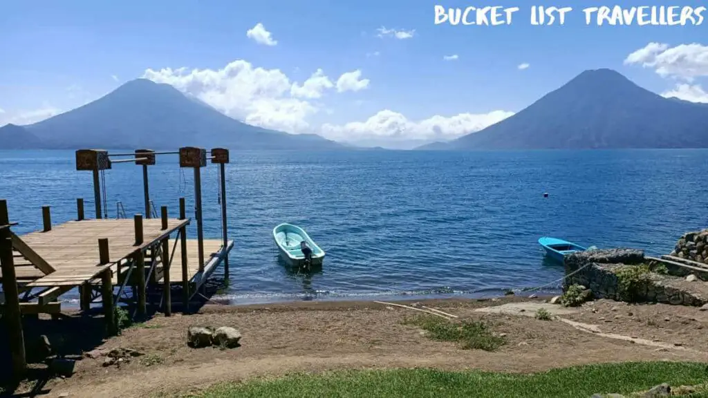 Pontoon at Santa Cruz Lake Atitlan Guatemala