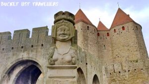 Porte Narbonnaise (Narbonne Gate) Carcassonne France, Medieval Castle France