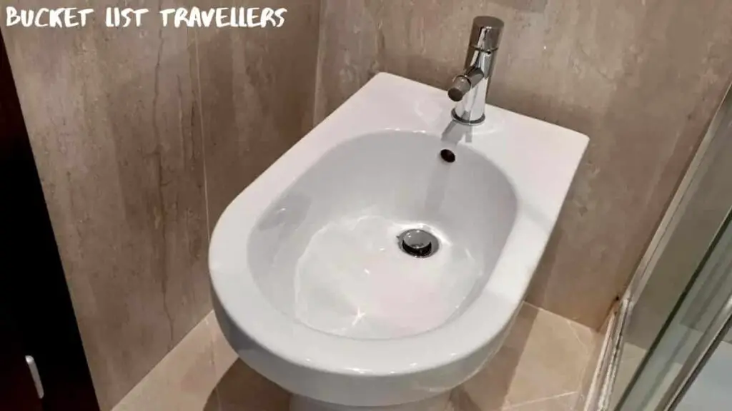 Bidet in bathroom in Italy