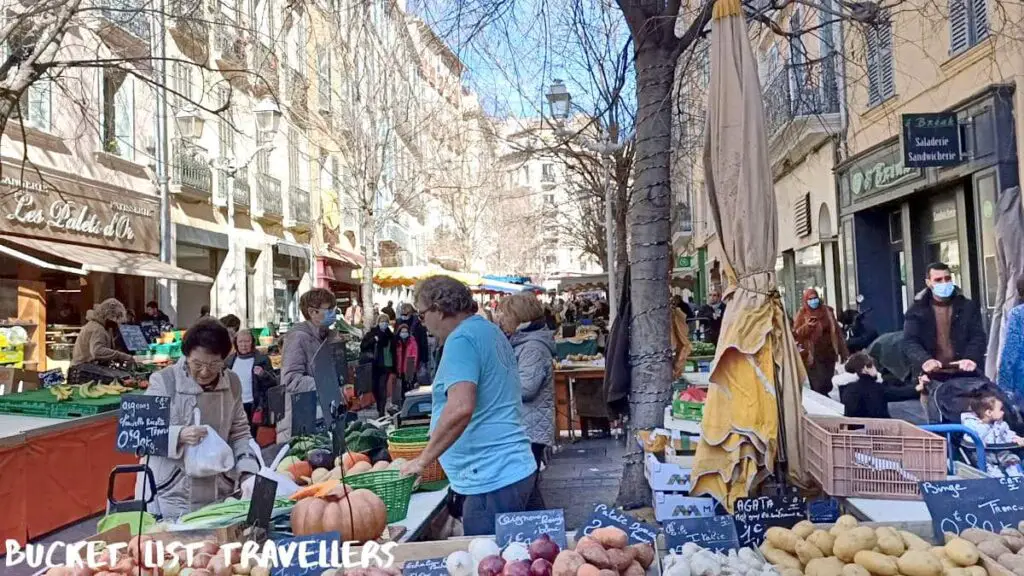 Cours Lafayette Market Toulon France, outdoor market in southern France