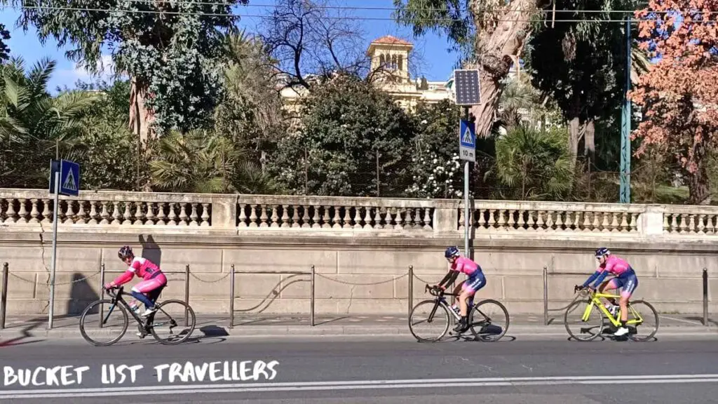 Cyclists Sanremo Italy