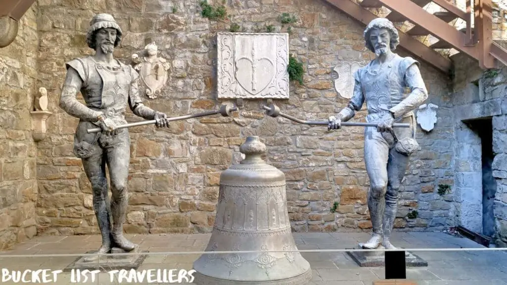 Michez and Jachez Statue at Castello di San Giusto Trieste Italy