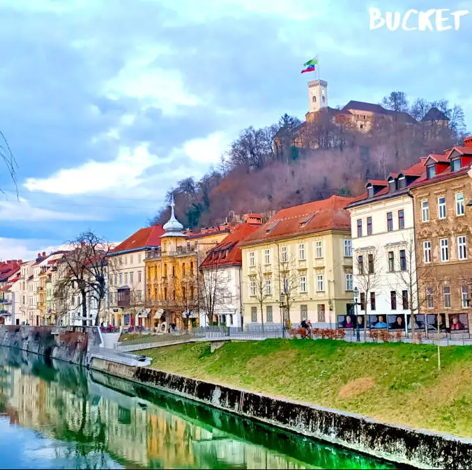 Ljubljanica River and Ljubljana Castle