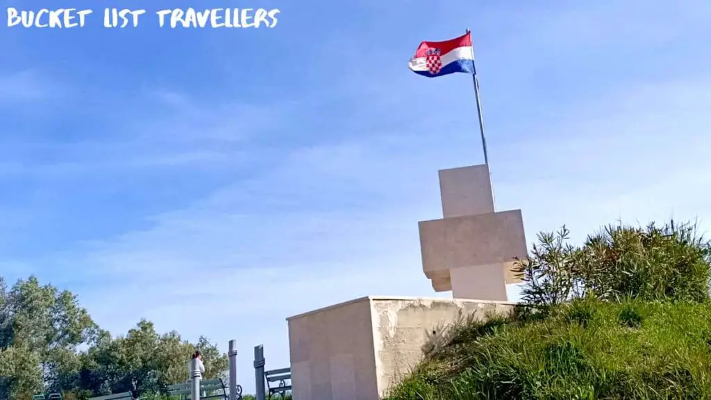 Croatian Flag at Park Šuma Marjan Split Croatia