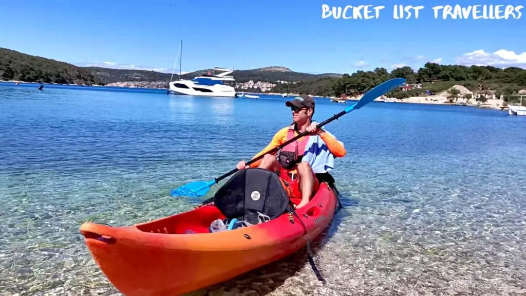 Kayaking at Mlini Beach Otok Marinkovac Pakleni Islands Hvar