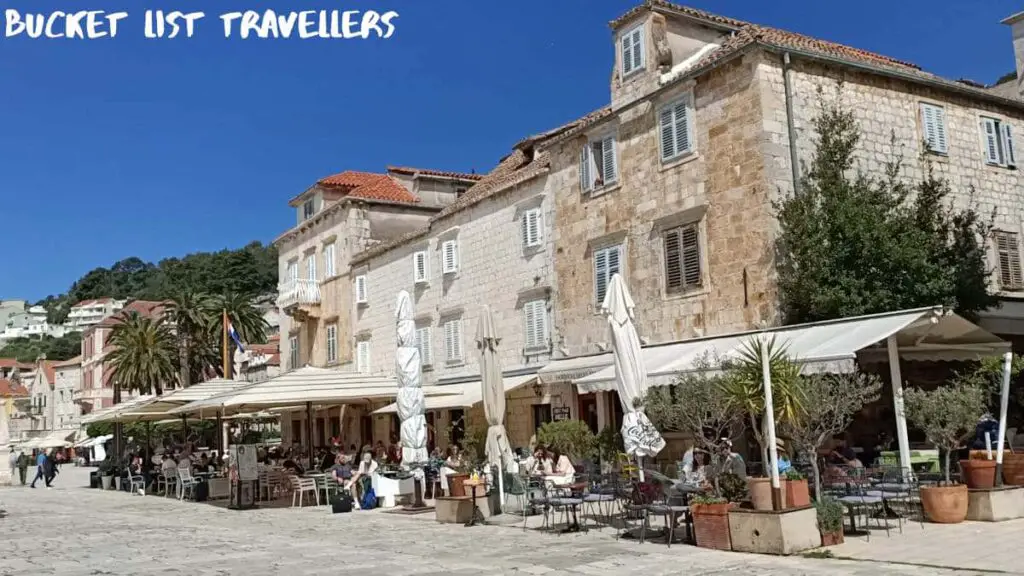 Restaurants at Hvar Old Town Croatia