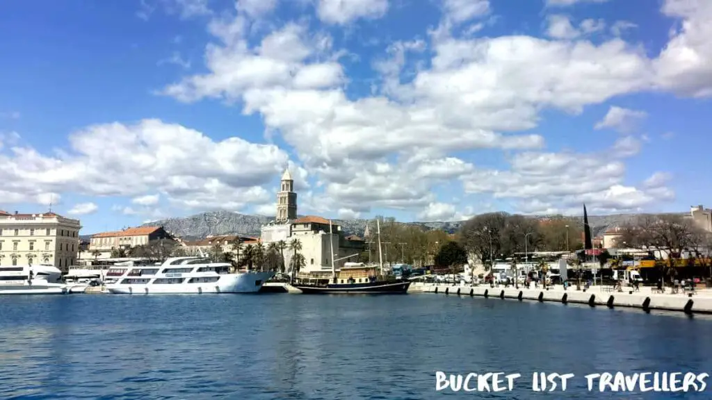 View of Split Croatia from Ferry