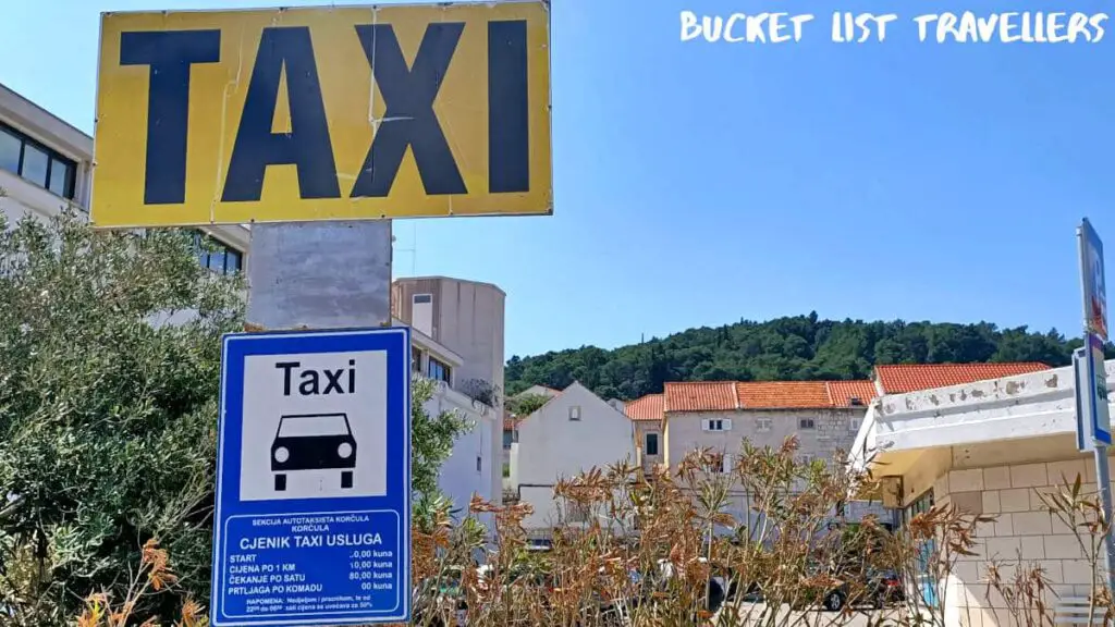 Taxi Stand Korčula Croatia