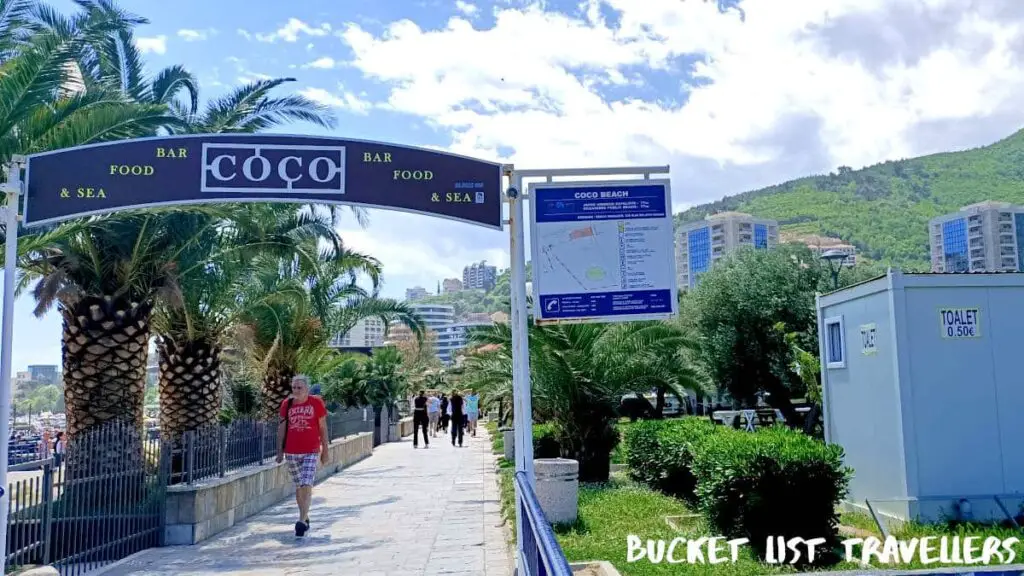 Coco Beach Promenade Budva Montenegro