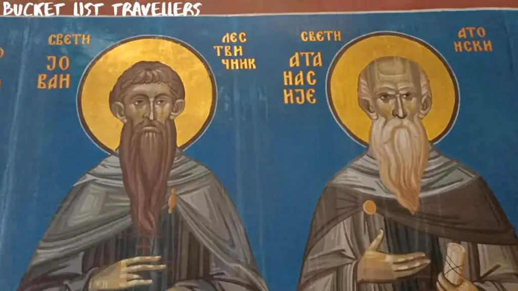 Holy Trinity Church Budva Montenegro - Mural of Saints