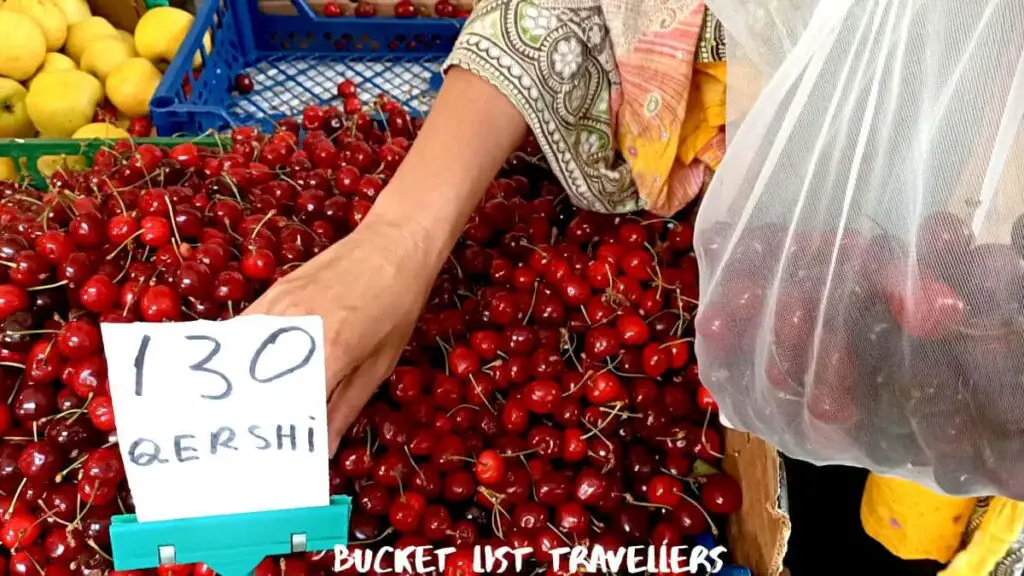 Cherries From Fruit Vendor Vlora Albania