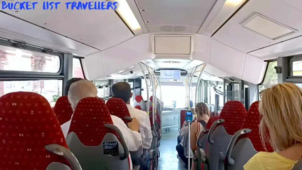 Inside Bus to Athens International Airport
