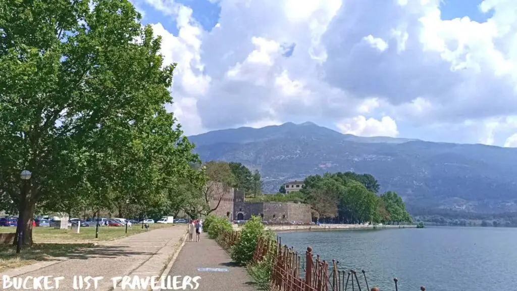 Katsari Park overlooking Lake Pamvotida Ioannina Greece