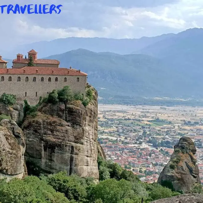 Monastery of St Stephan Meteora from lookout