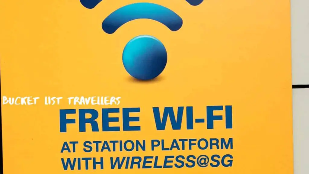 MRT Train Station Free Wifi Sign
