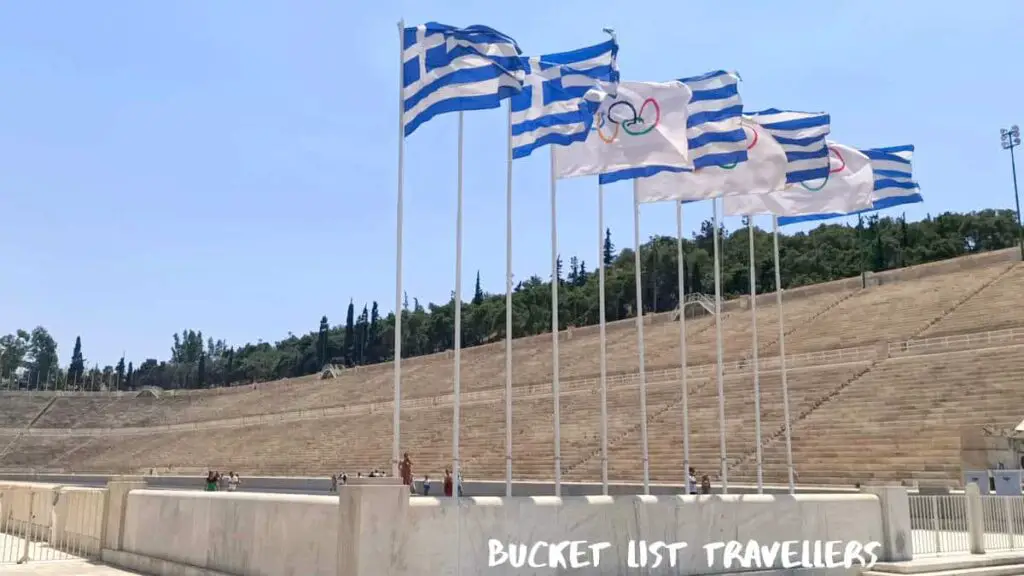 Panathenaic Stadium Flags Greece