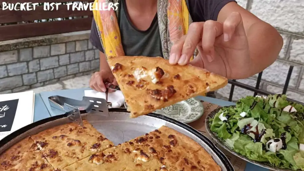 Traditional Greek Pie Kasopita at Arte Povera Ioannina Greece