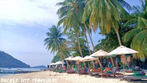 Beach Umbrellas - Tuna Bay Island Resort Perhentian Islands Malaysia
