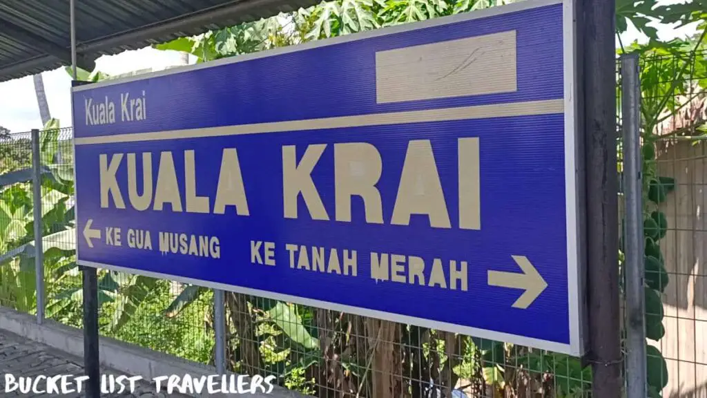 Sign - Kuala Krai Train Station Malaysia