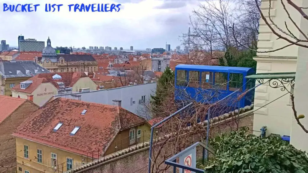Funicular to Upper Town Zagreb Croatia