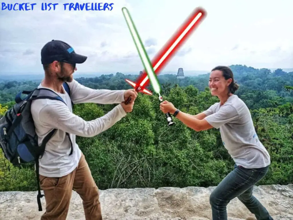 Lightsaber Battle at Tikal Guatemala