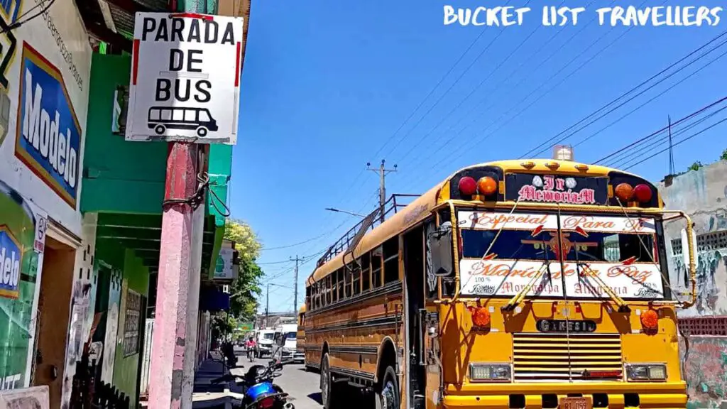 Bus Stop-Moyogalpa Ometepe Island Nicaragua