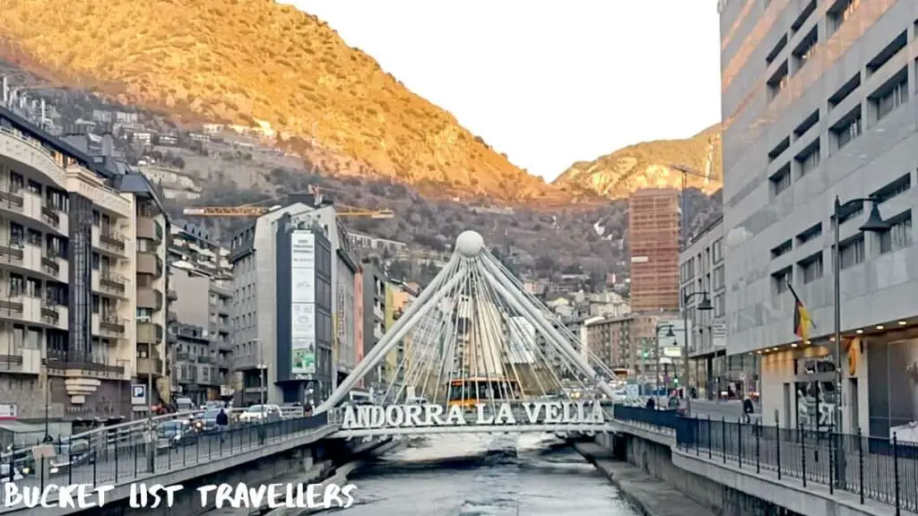 Paris Bridge Andorra la Vella - from La Valira River