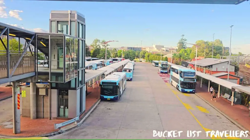 Buses Liverpool Train Station Sydney NSW Australia